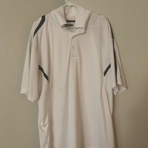 Men's white polo